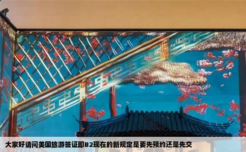 大家好请问美国旅游签证即B2现在的新规定是要先预约还是先交